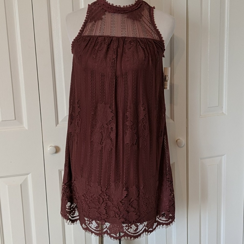 NWT lace sleeveless lined dress